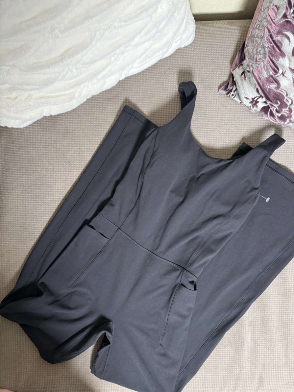 Athleta Black Scoop-Neck Wide-Leg Jumpsuit - Picture 3 of 3